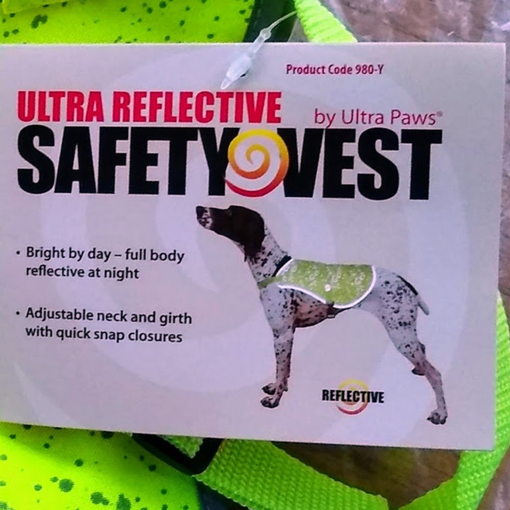 Ultra Paws Dog Vest Reflective Safety Hi Vis Med